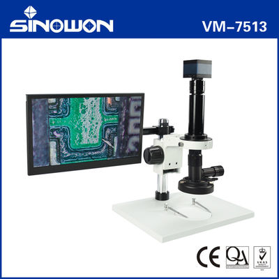 Μονοκοιλιακό Βιντεομικροσκόπιο VM-7513 10X - 200X Ζουμ Μικροσκόπιο για ρολόγια κοσμημάτων